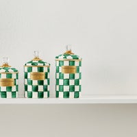 Emerald Check Large Canister