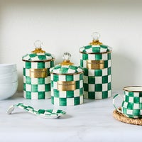 Emerald Check Large Canister