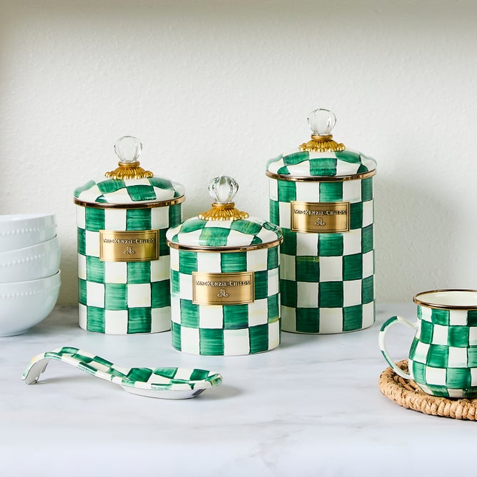 Emerald Check Large Canister image number 8