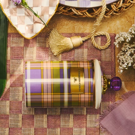 Tartan Violet Large Canister