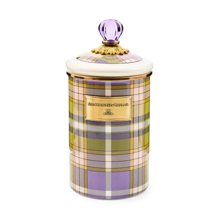 Tartan Violet Large Canister