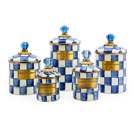 Royal Check Canisters, Set of 3