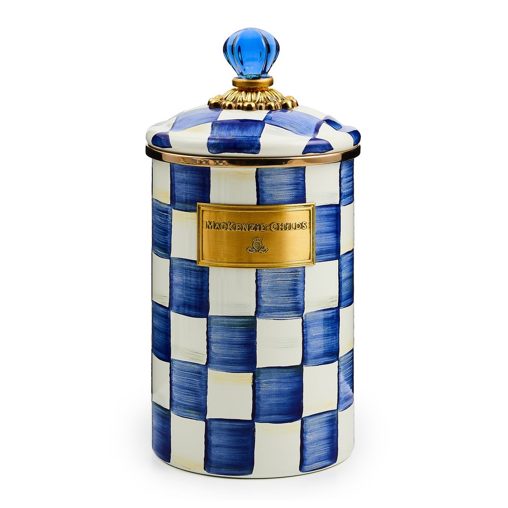 Royal Check Enamel Canisters - Royal Check, Large mackenzie-childs Panama imagen 1