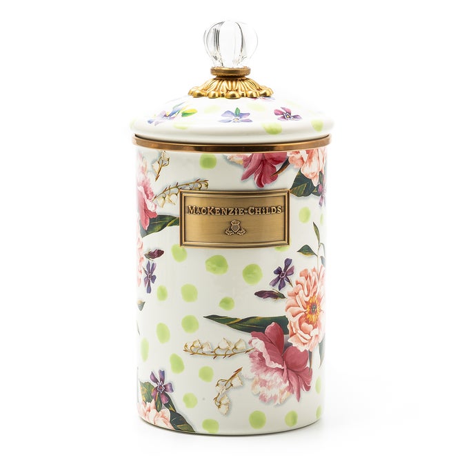 Wildflowers Green Large Canister image number 0