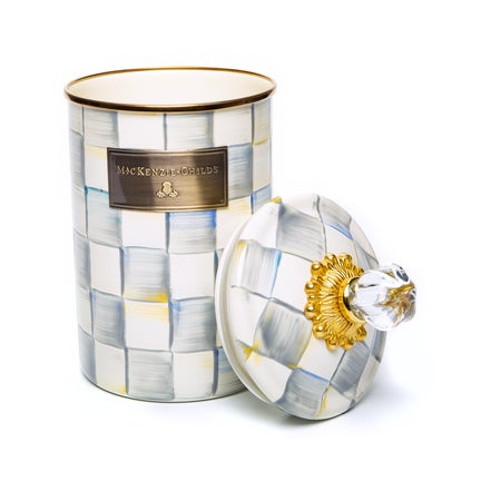 Sterling Check Canisters, Set of 3