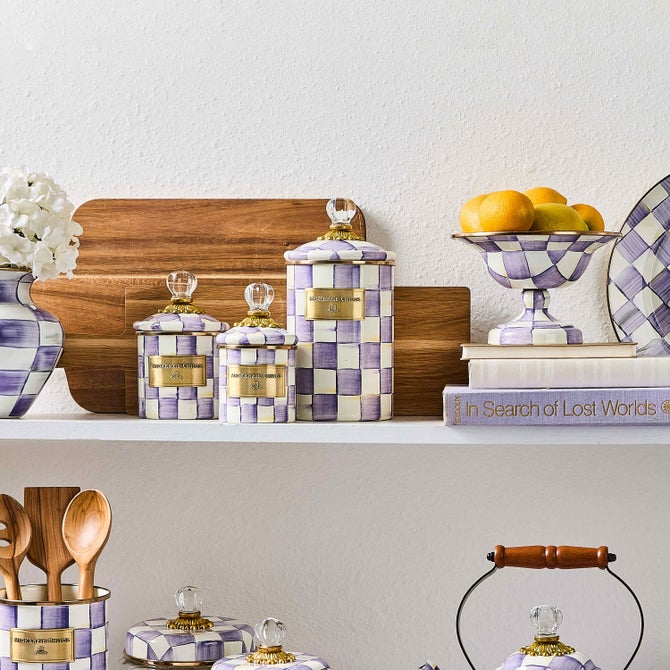 Violet Check Large Canister image number 4