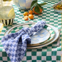 Emerald Check Dinner Plate
