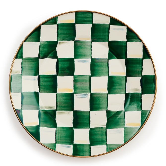 Emerald Check Enamel Dinnerware image number 1