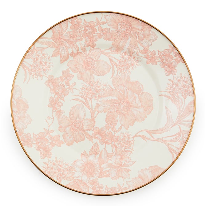 Rosy English Garden Enamel Dinner Plate image number 0