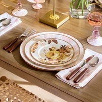 Rosy English Garden Enamel Dinner Plate