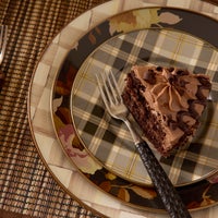 Wild Rose Brown Dinner Plate