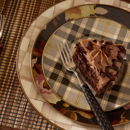Wild Rose Brown Dinner Plate
