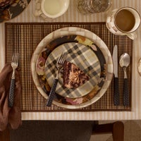 Wild Rose Brown Dinner Plate