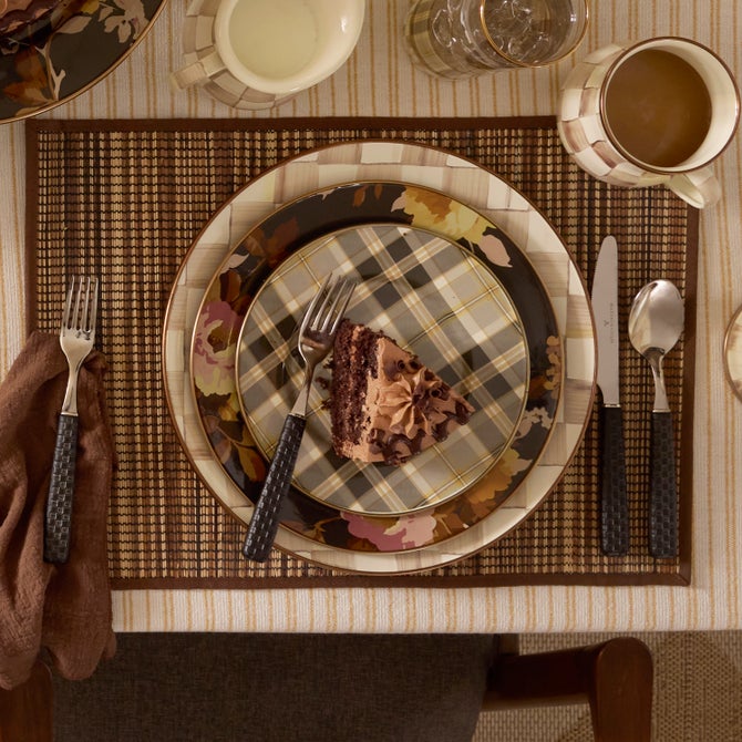 Wild Rose Brown Dinner Plate image number 4