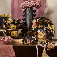 Wild Rose Brown Dinner Plate