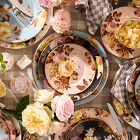 Wild Rose Brown Dinner Plate