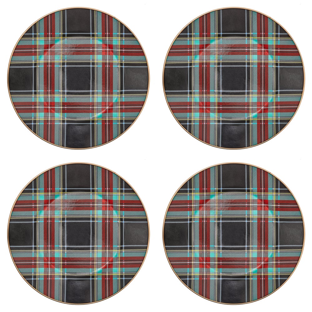 Tartan Black Dinnerware, Set of 4 mackenzie-childs Panama imagen 8