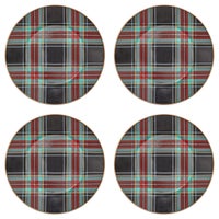 Tartan Black Dinner Plate, Set of 4