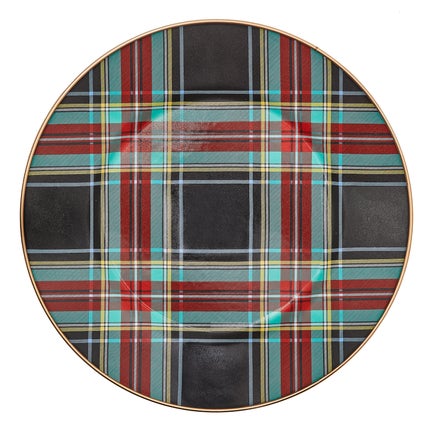 Tartan Black Dinner Plate