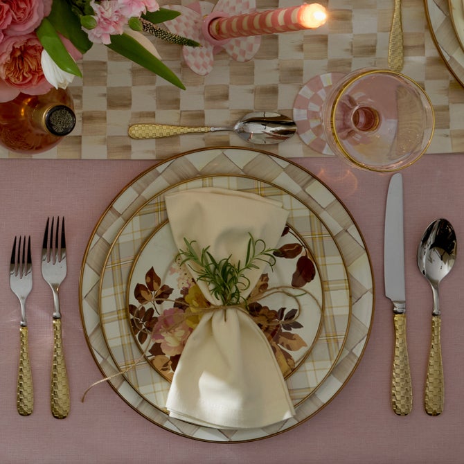 Tartan Latte Dinner Plate image number 6