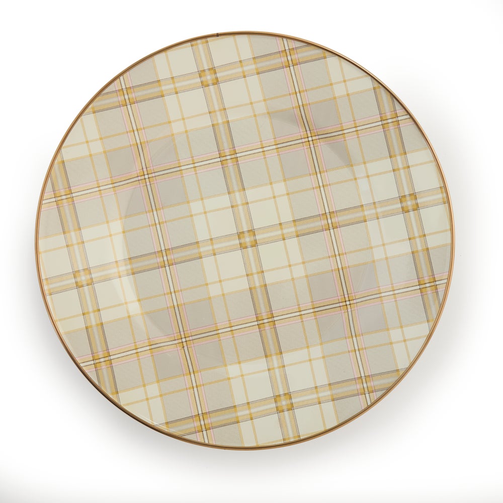 Latte Tartan Dinnerware - Latte Tartan, Dinner Plate mackenzie-childs Panama imagen 1
