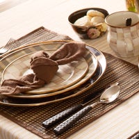 Tartan Mocha Dinner Plate