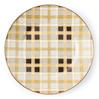Tartan Mocha Dinner Plate