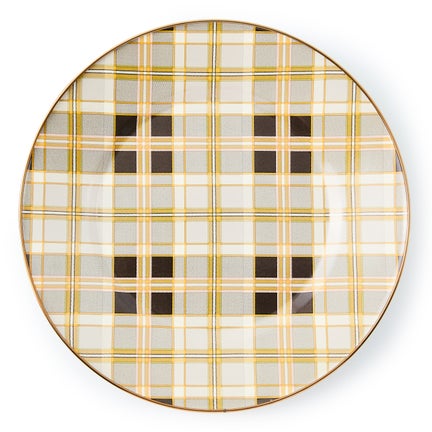 Tartan Mocha Dinner Plate