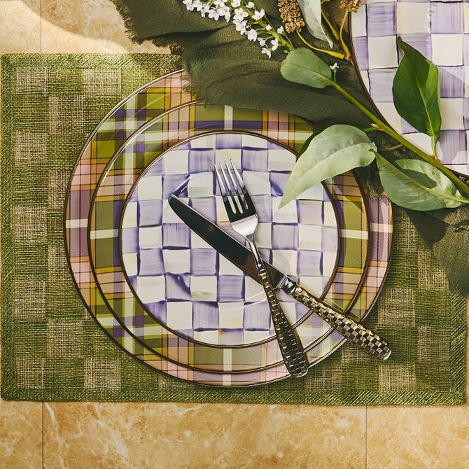 Tartan Violet Dinner Plate image number 4