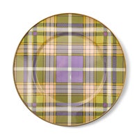 Tartan Violet Dinner Plate
