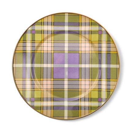 Tartan Violet Dinner Plate