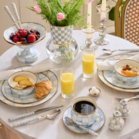 Sky Check Dinner Plate