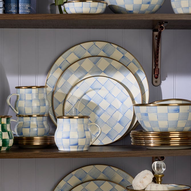 Sky Check Dinner Plate image number 8