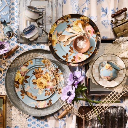 Wild Rose Slate Dinner Plate