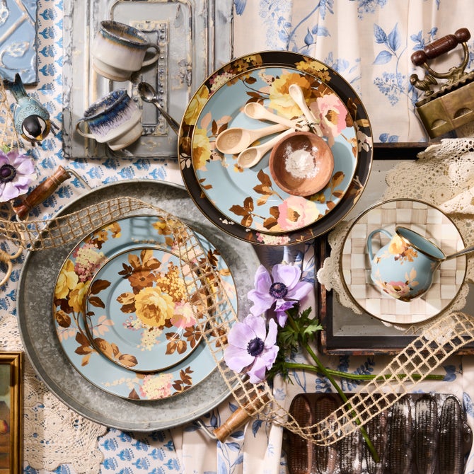 Wild Rose Slate Dinner Plate image number 1