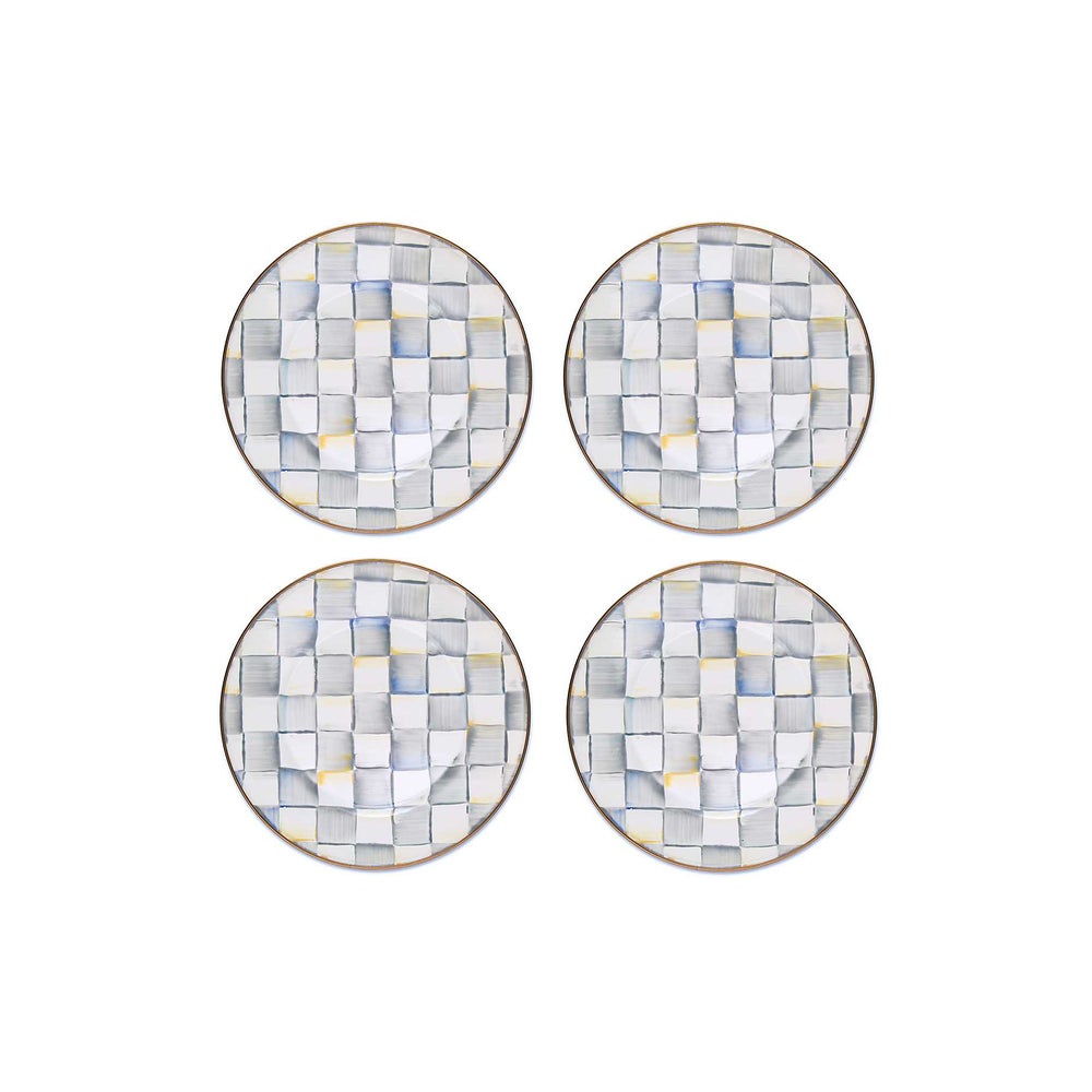Check Dinnerware, Set of 4 - Sterling Check, Dinner Plates, Set of 4 mackenzie-childs Panama imagen 1