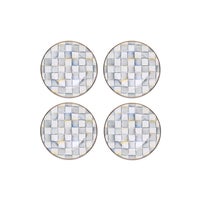 Sterling Check Dinner Plates, Set of 4