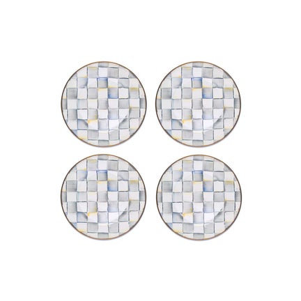 Sterling Check Dinner Plates, Set of 4