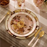 Rosy Check Dinner Plate