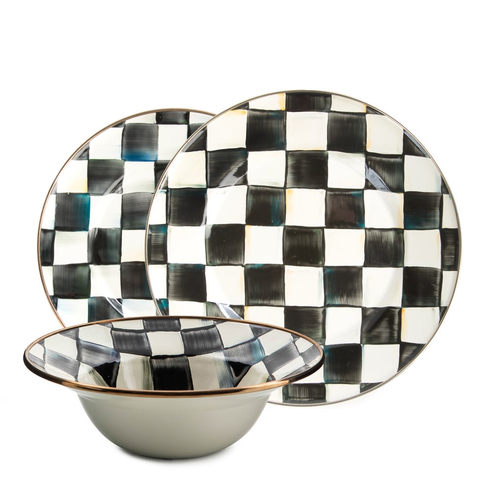 Rosy Check 3 Piece Place Setting - Courtly Check mackenzie-childs Panama imagen 1