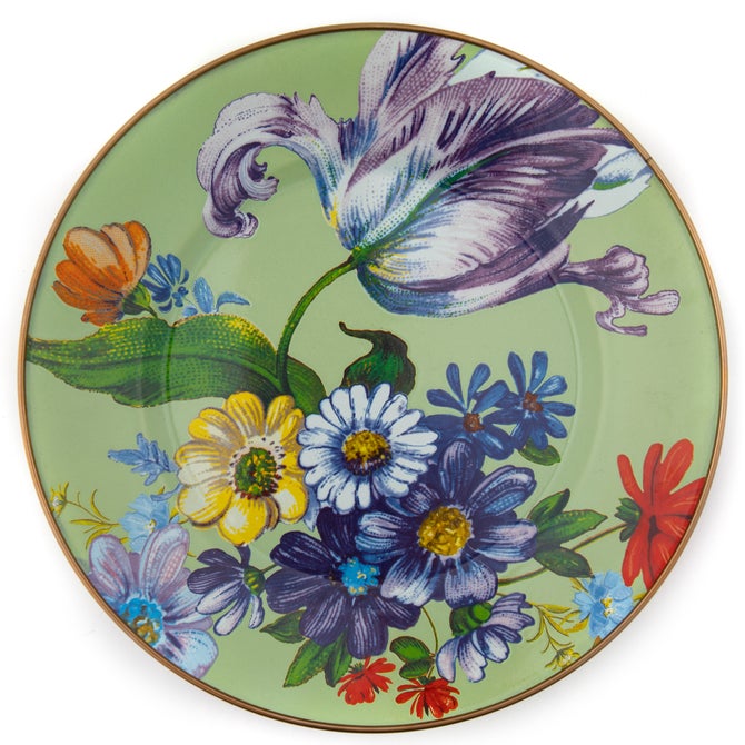 Green Flower Market Dinner Plate image number 0