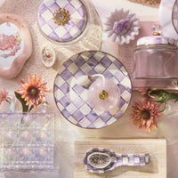 Violet Check Dinnerware