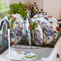 White Flower Market Enamel Dinnerware