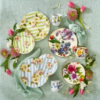 White Flower Market Enamel Dinnerware