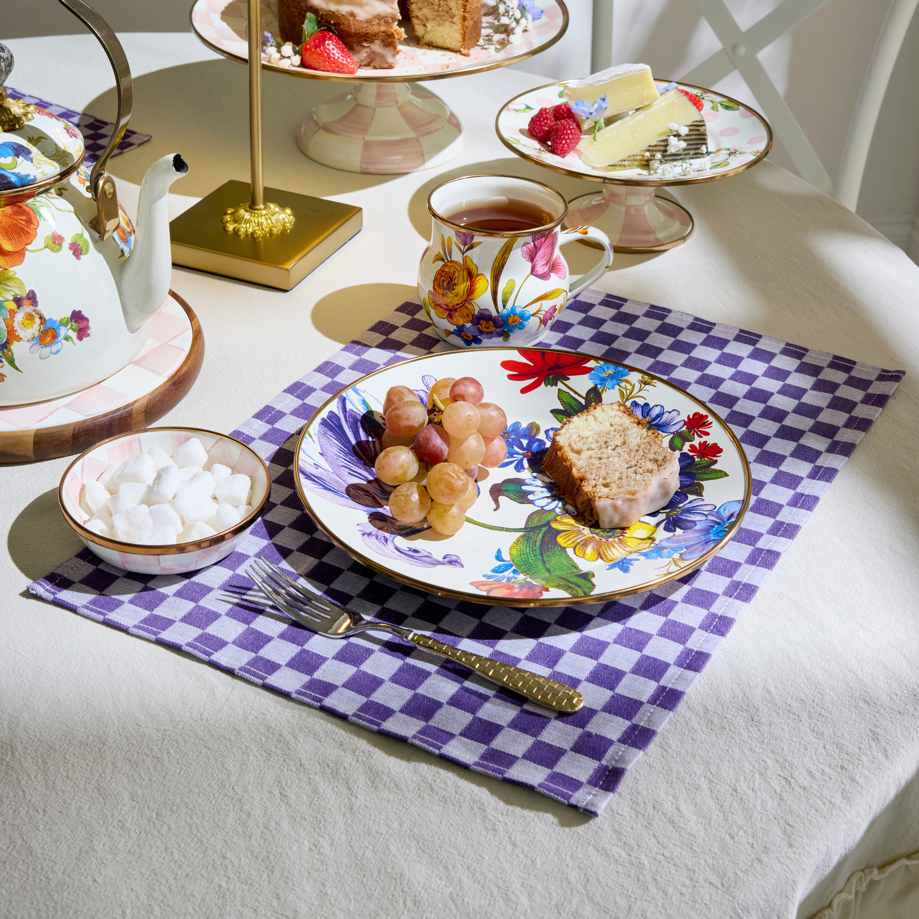 MacKenzie-Childs Flower Market Dinner Plate - Thumbnail 4