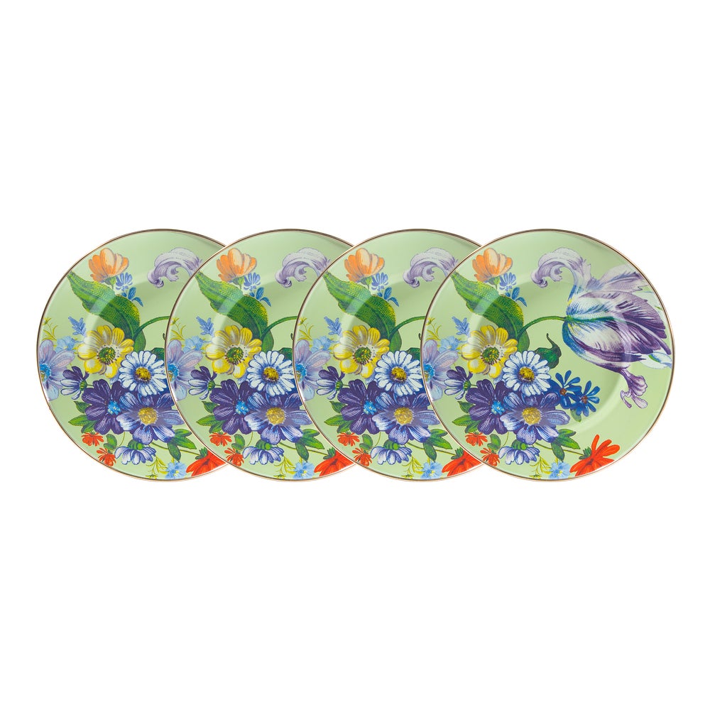 Green Flower Market Dinner Plates, Set of 4 mackenzie-childs Panama imagen 1