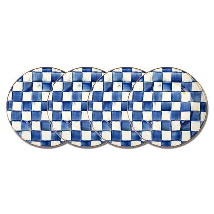 Royal Check Dinner Plates, Set of 4
