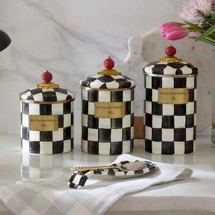 Courtly Check Canisters, Set of 3