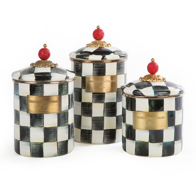 Courtly Check Canisters, Set of 3 image number 0
