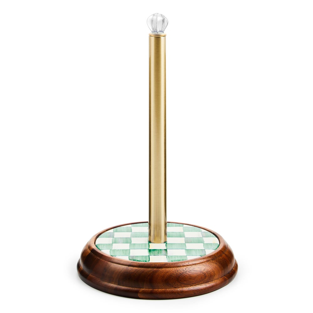 Paper Towel Holder - Emerald Check mackenzie-childs Panama imagen 1